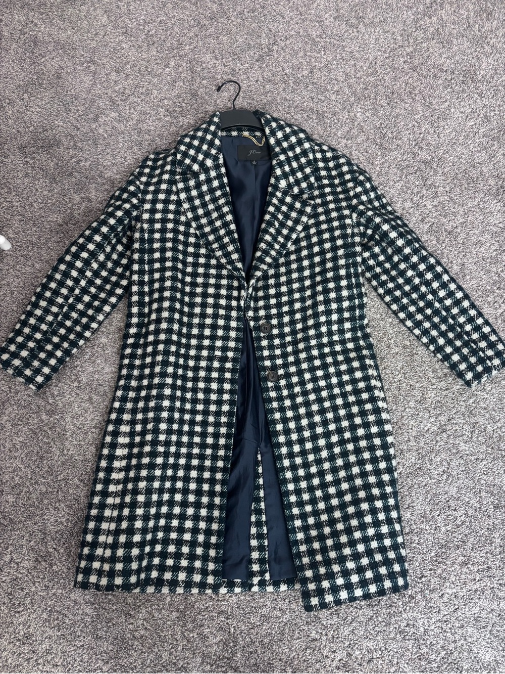 J. Crew Checked oversized topcoat